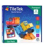 Learn & Grow Toys - Magnetic Tiles - Car Pack (28 Τεμάχια)