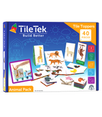 Learn & Grow Toys - Topper Magnetic Tile - Animal Duo Puzzle Pack (40 τεμάχια)