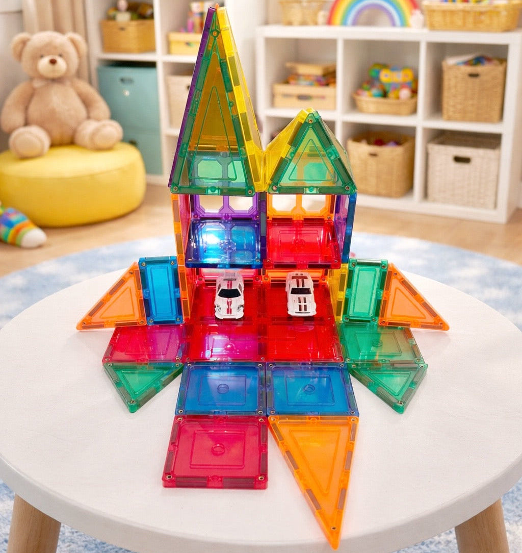 TileTek 32 Piece Starter Set | Magnetic Building Tiles for Kids | STEM