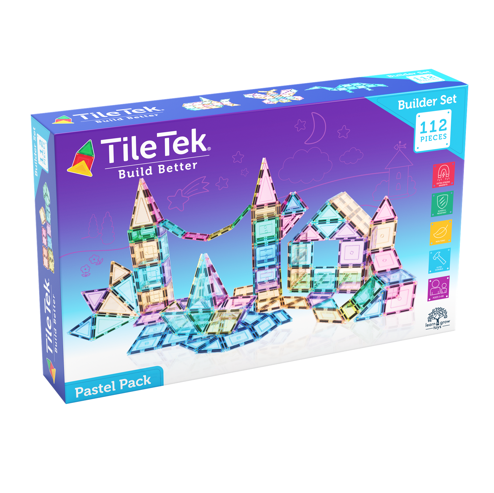 TileTek pastel pack builder set packaging on a white background